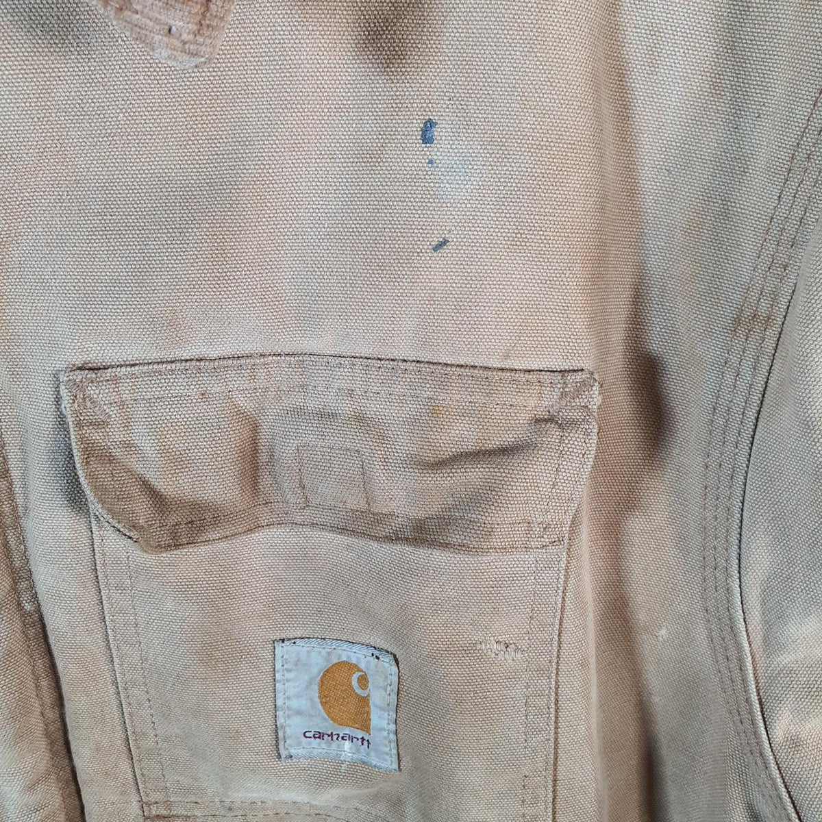 Vintage Carhartt Arctic Quilted Chore Work Jacket Men’s Large Brown Workwear Canvas USA Big Fish Vintage