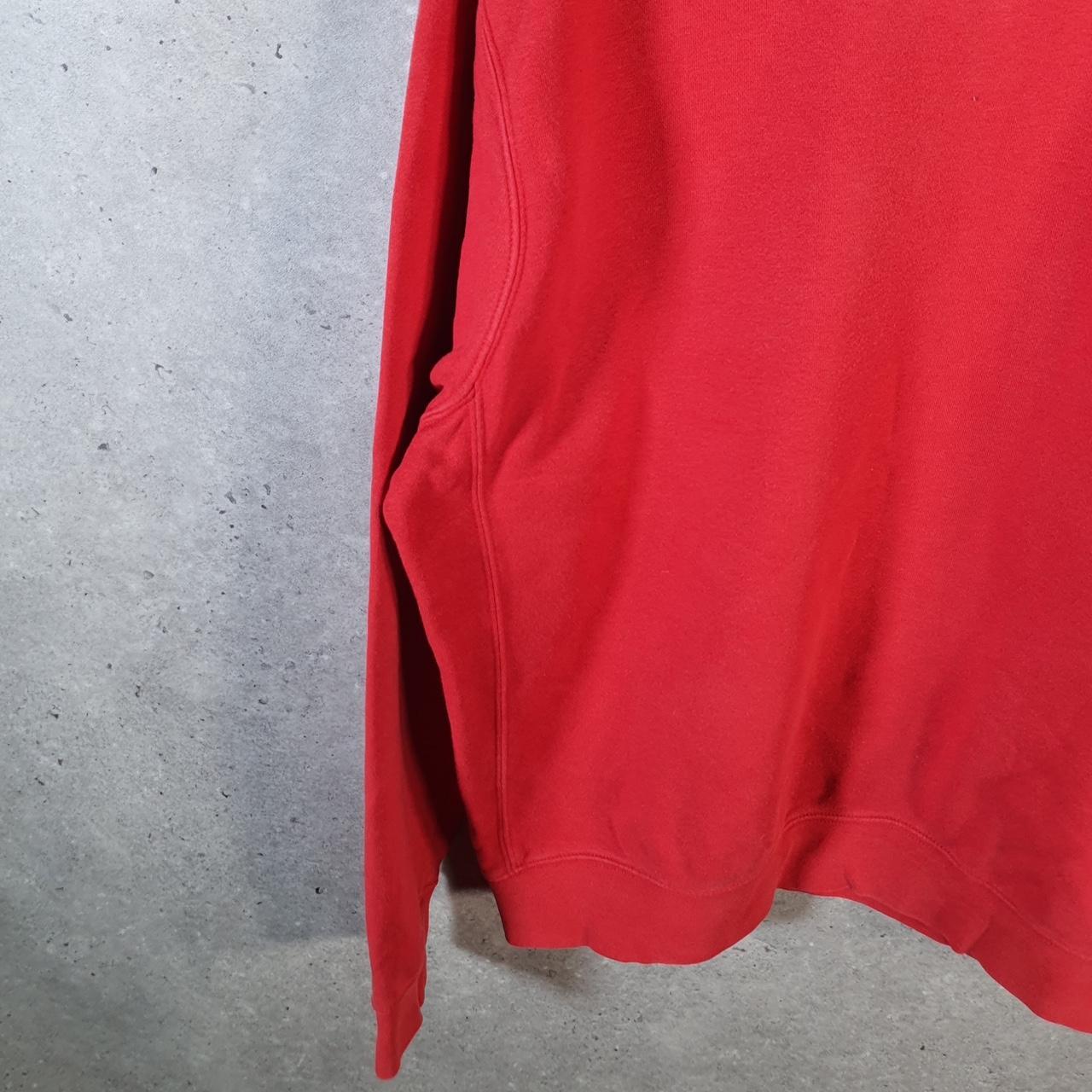 Vintage Nike Club Sweatshirt Mens Medium Red Swoosh Y2K Pullover Embroidered Logo