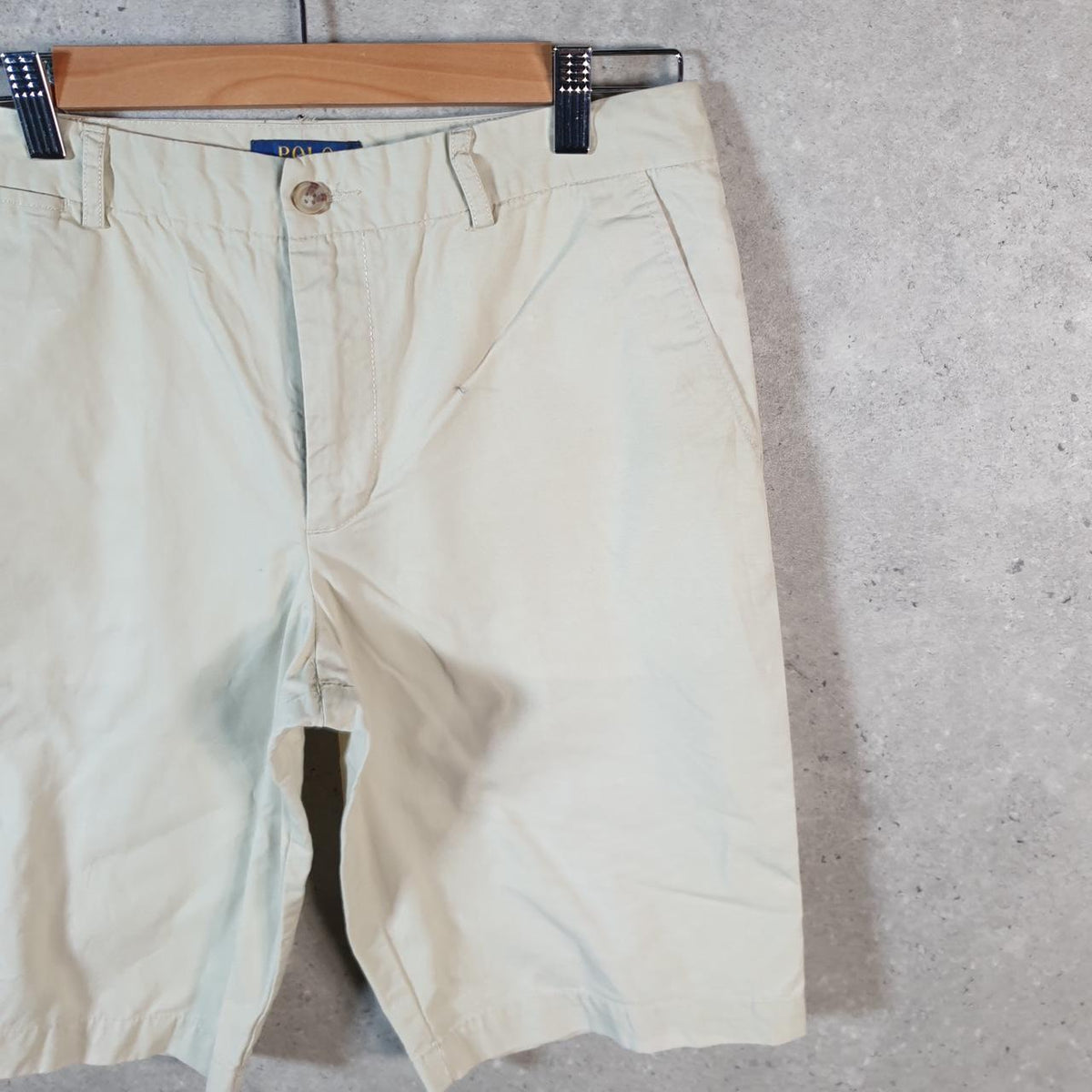 Vintage Ralph Lauren Polo Shorts Jorts Chino Cargo Womens W30 Beige Baggy Cotton