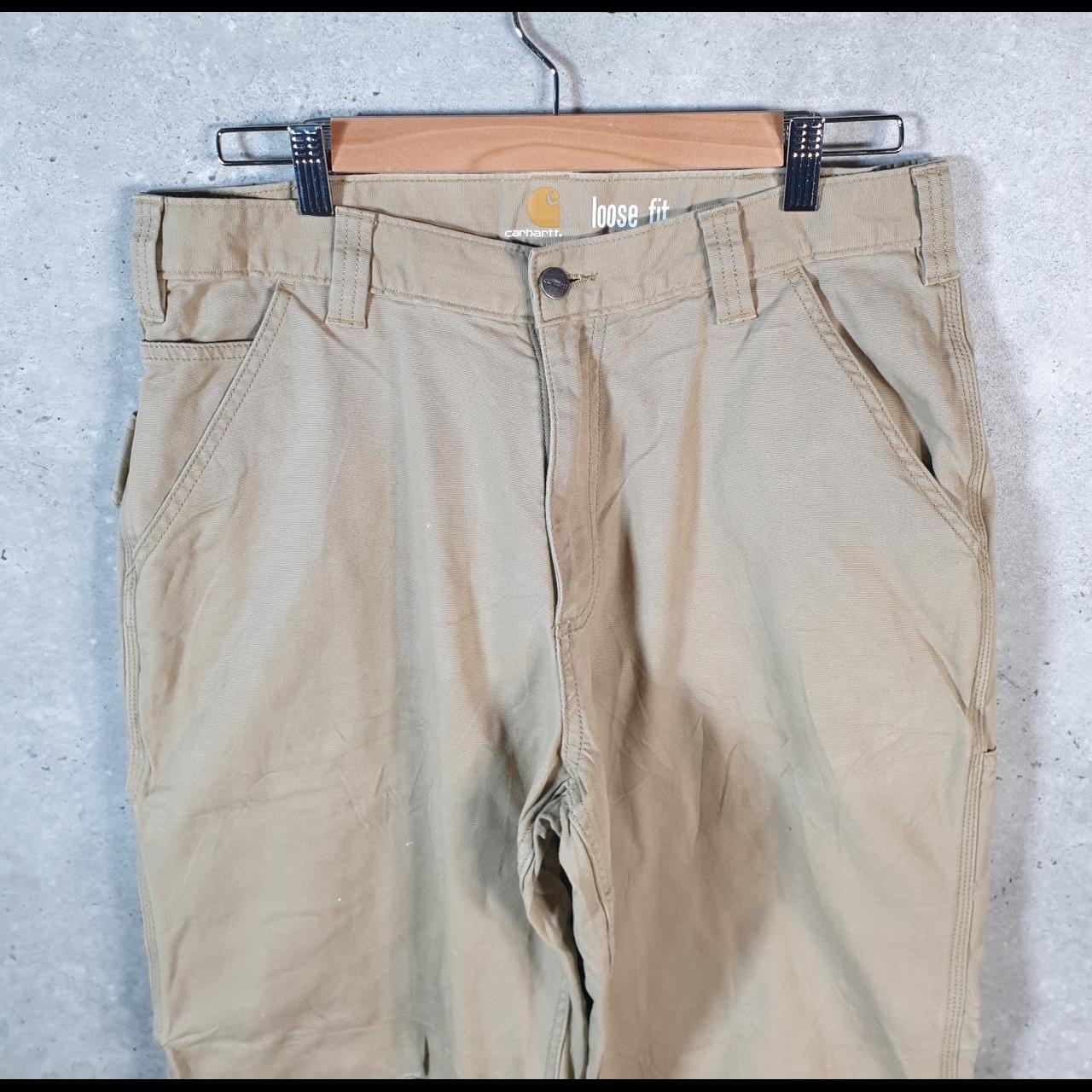 Vintage Carhartt Carpenter Trousers Mens W33 L30 Brown Loose Fit Workwear USA