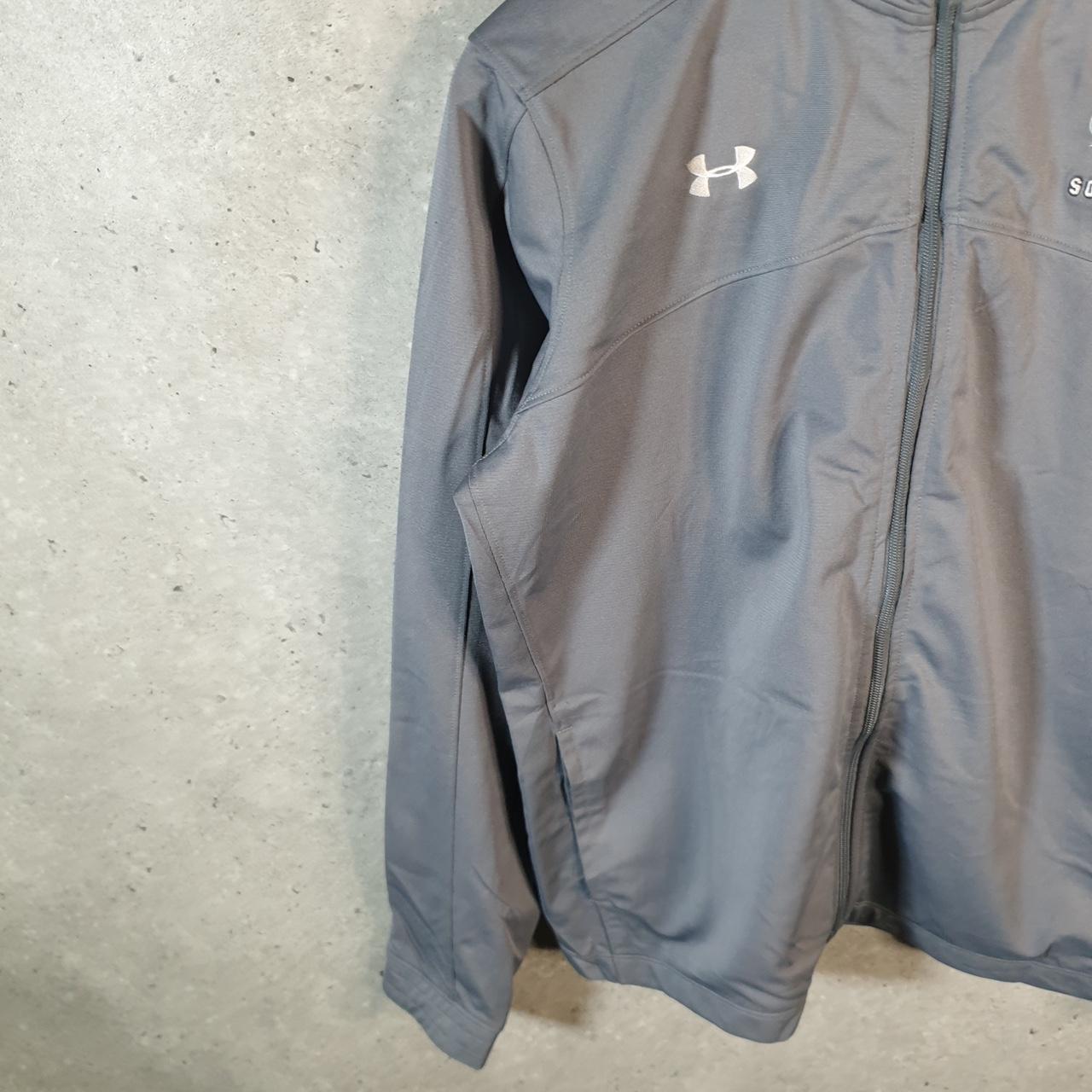 Vintage Under Armour Windbreaker Track Jacket Mens M Grey USA Full Zip