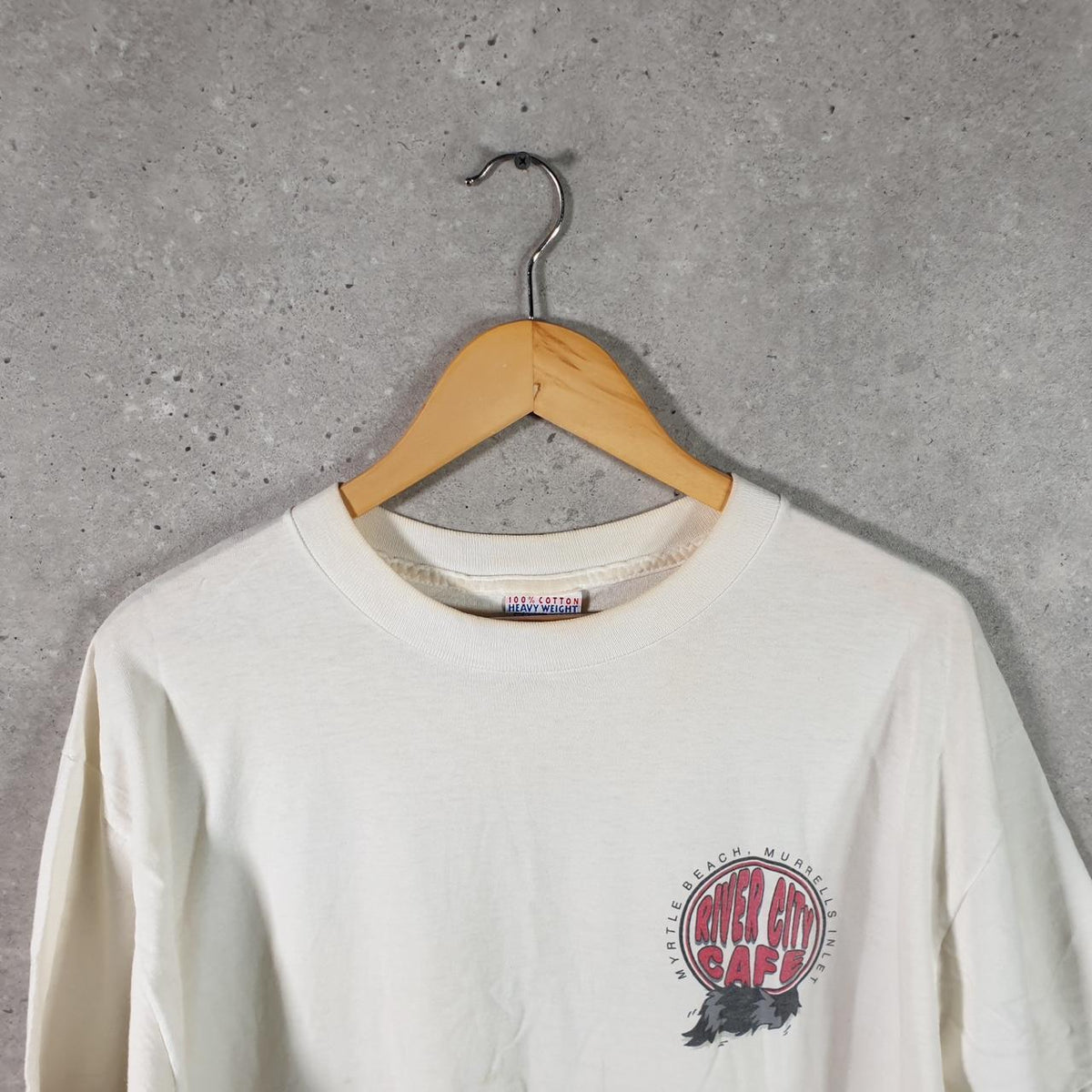 Vintage Native Sons River City Cafe Myrtle Beach 90s Single Stitch T Shirt Men’s XL White