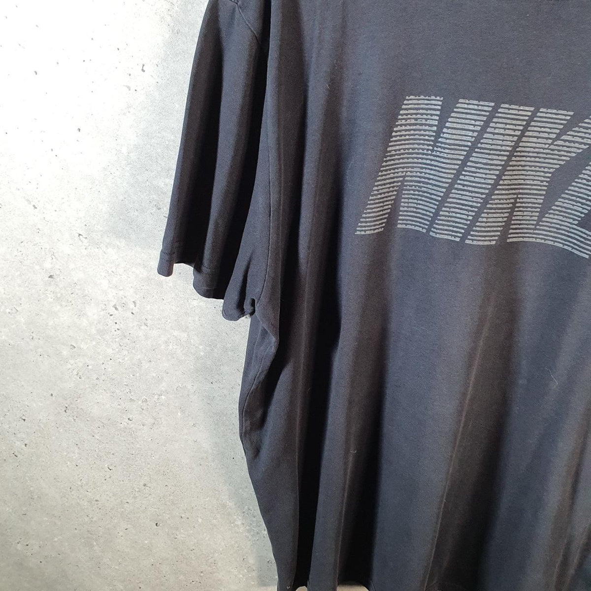 Vintage Nike Dri Fit Spellout T Shirt Men’s XL Bladk Logo Swoosh Athletic