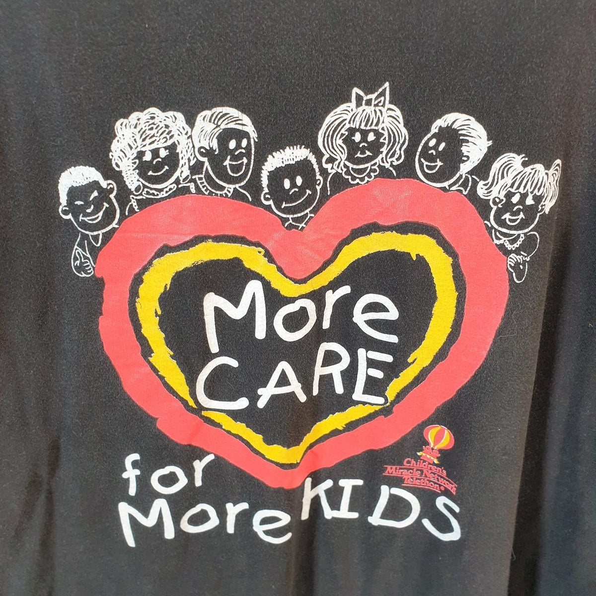 Vintage Hanes Children’s Miracle Network 90s USA Single Stitch T Shirt Men’s XL Black C8361