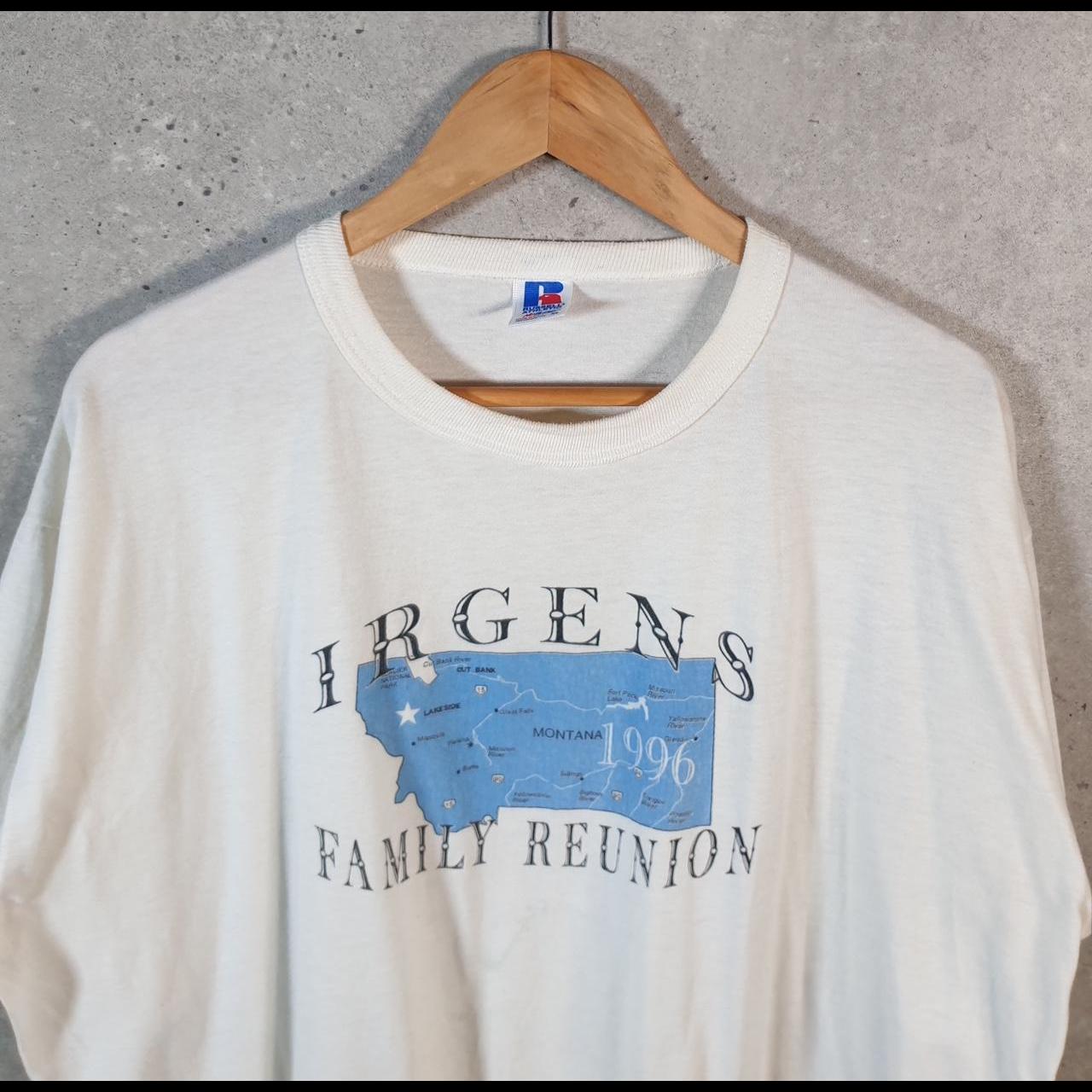 Vintage Russell Athletic Irgens Montana 1996 USA Single Stitch T Shirt Men’s XL White C7780