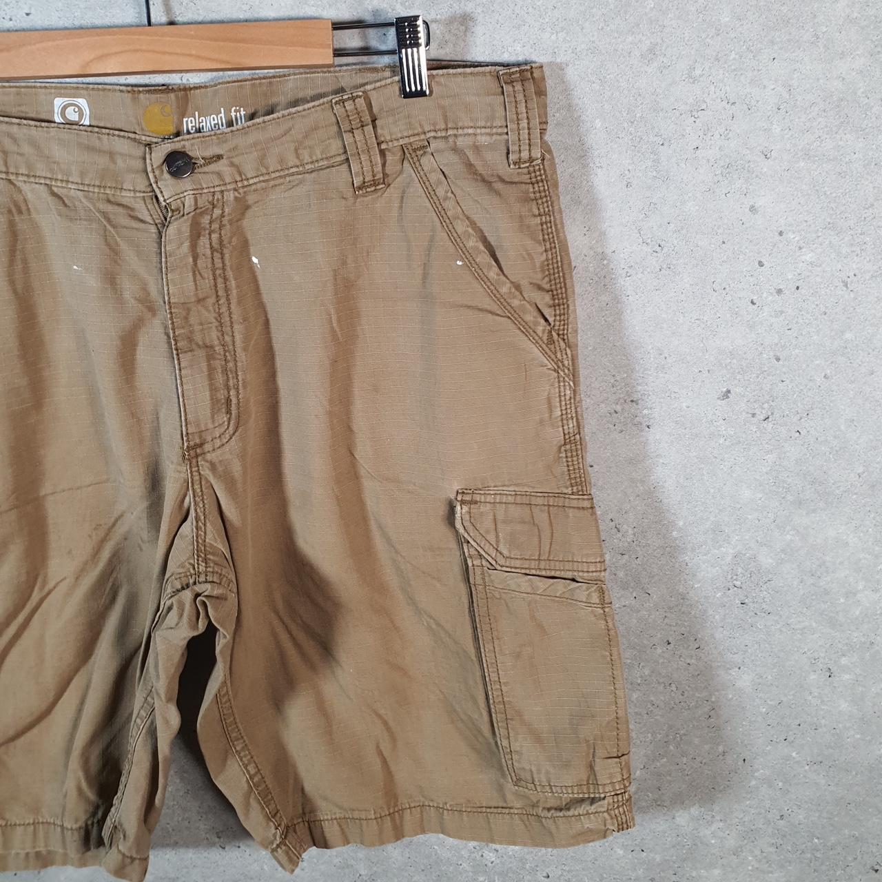 Vintage Carhartt Baggy Carpenter Shorts Jorts Cargo Men’s W38 Brown Relaxed Fit Workwear A4852