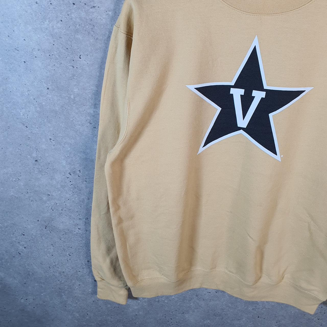 Vintage Champion Sweatshirt Men’s Medium Yellow USA Pullover Spellout Logo