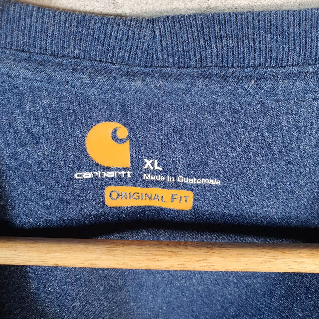Vintage Carhartt Pocket T Shirt Men’s XL Blue Workwear Chore Utility Original Fit C9246