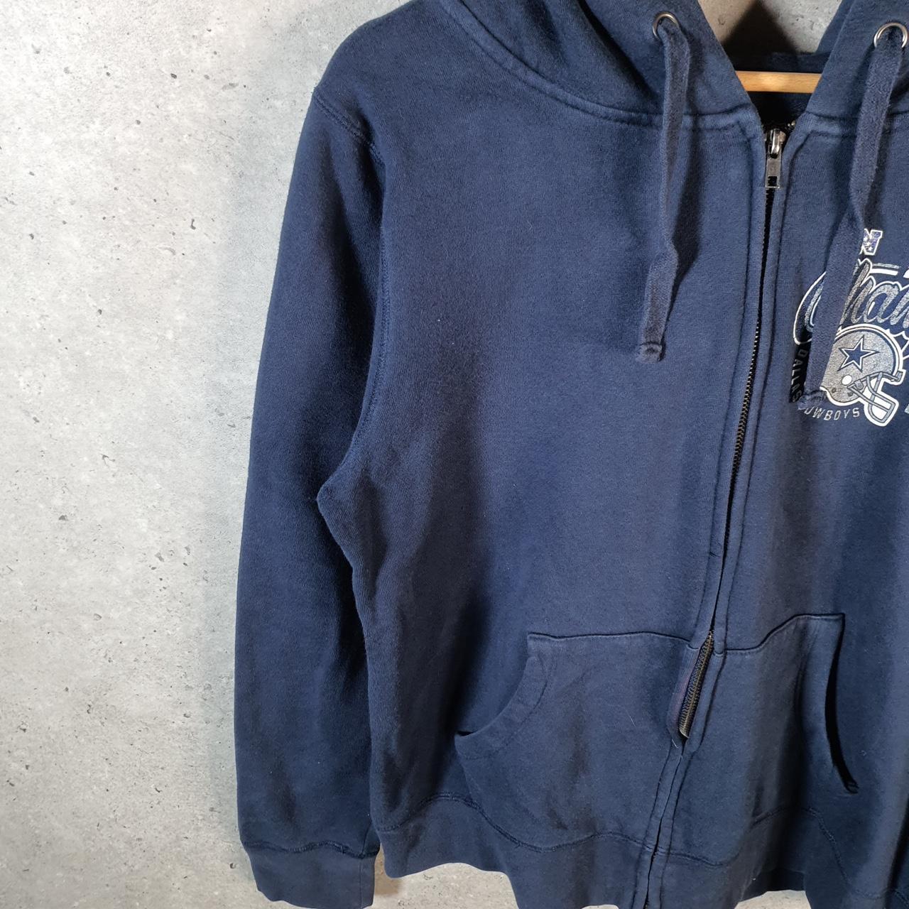 Vintage NFL Dallas Cowboys 2014 Hoodie Womens L Navy Full Zip USA Pro Sport