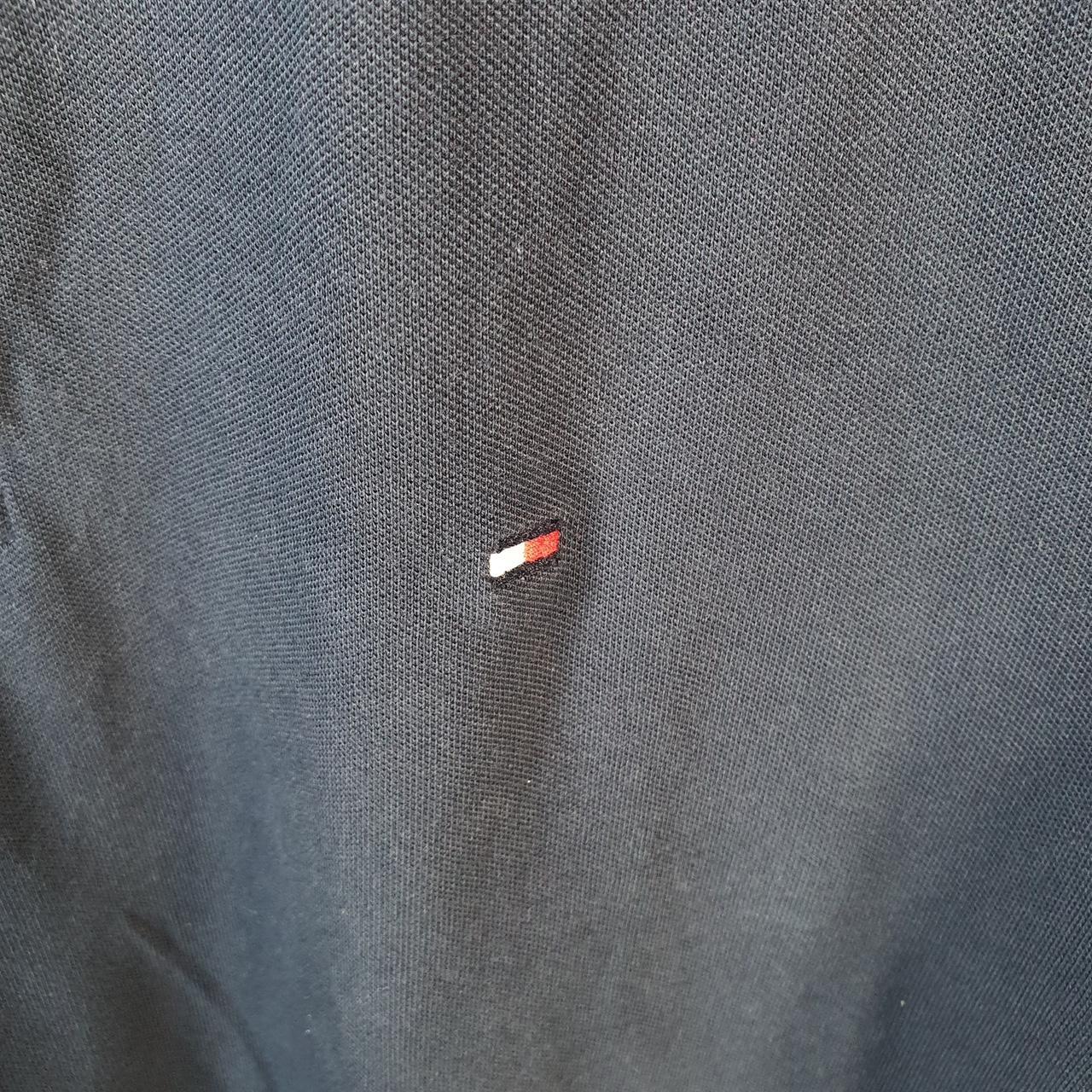 Vintage Tommy Hilfiger Polo Shirt Men’s Large Navy Blue Slim Fit Embroidered Logo