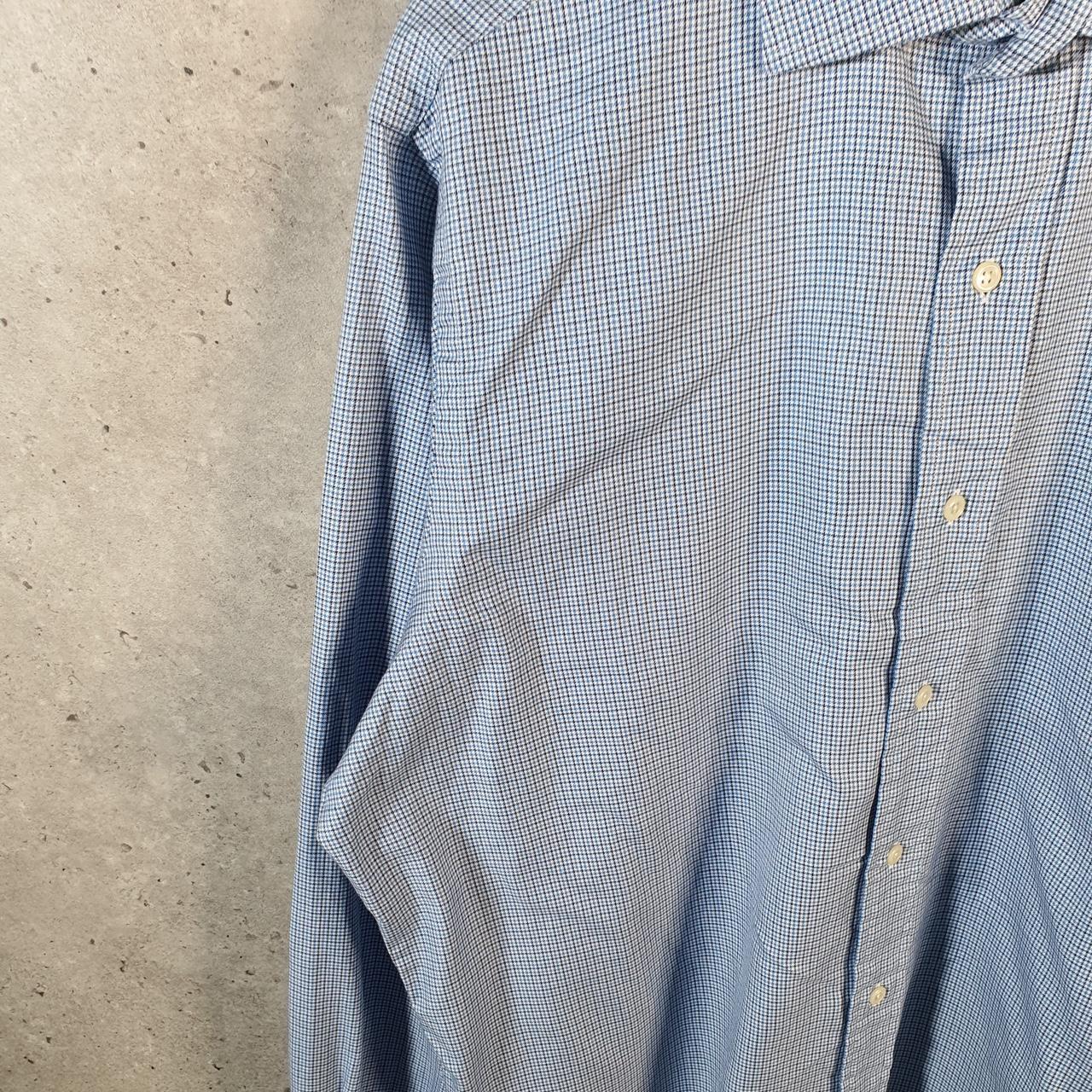 Vintage Ralph Lauren Button Down Shirt Men’s XL Blue Checkered Regent Classic Fit Cotton