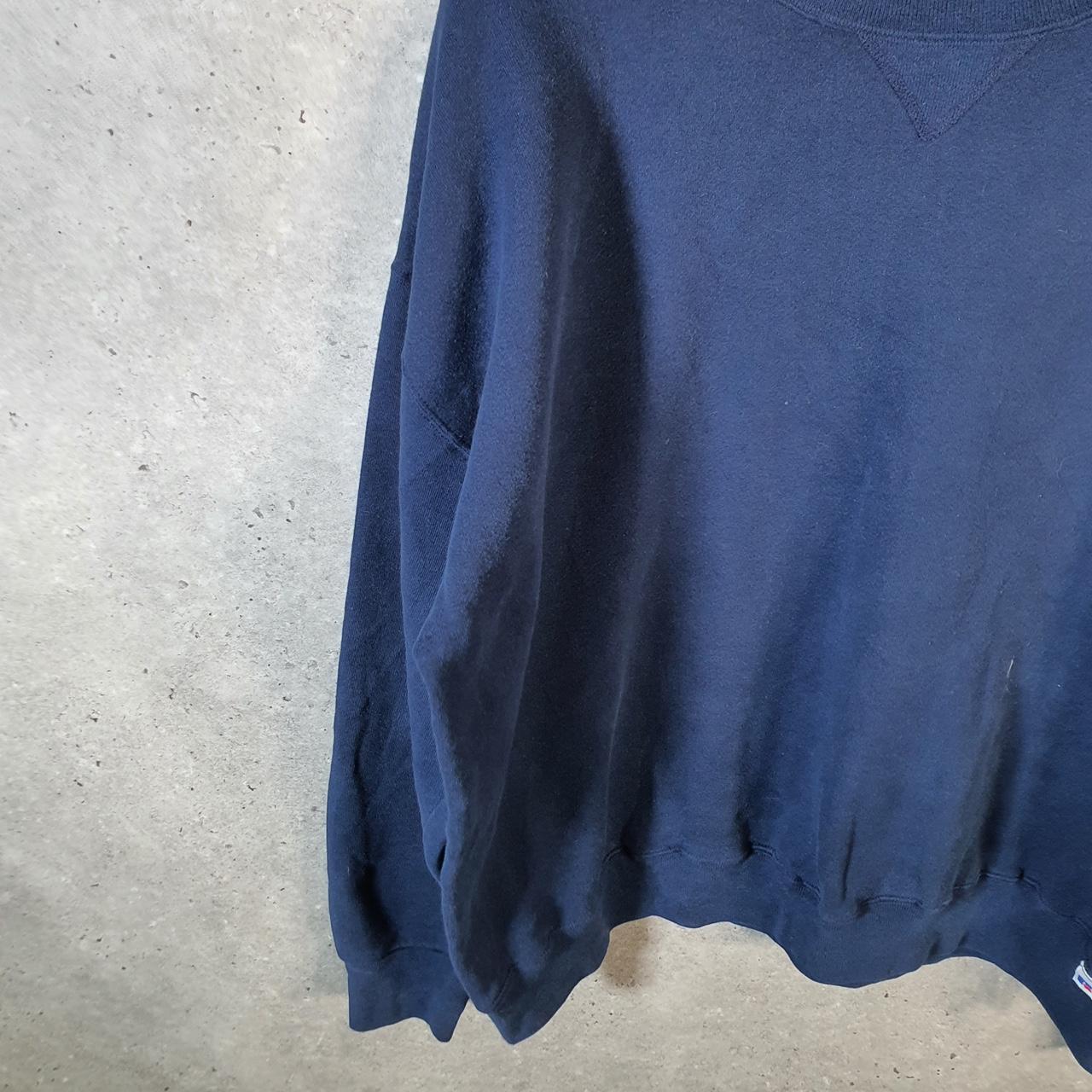 Vintage Russell Athletic USA Blank Sweatshirt Men’s 2XL Navy Blue Pullover Baggy