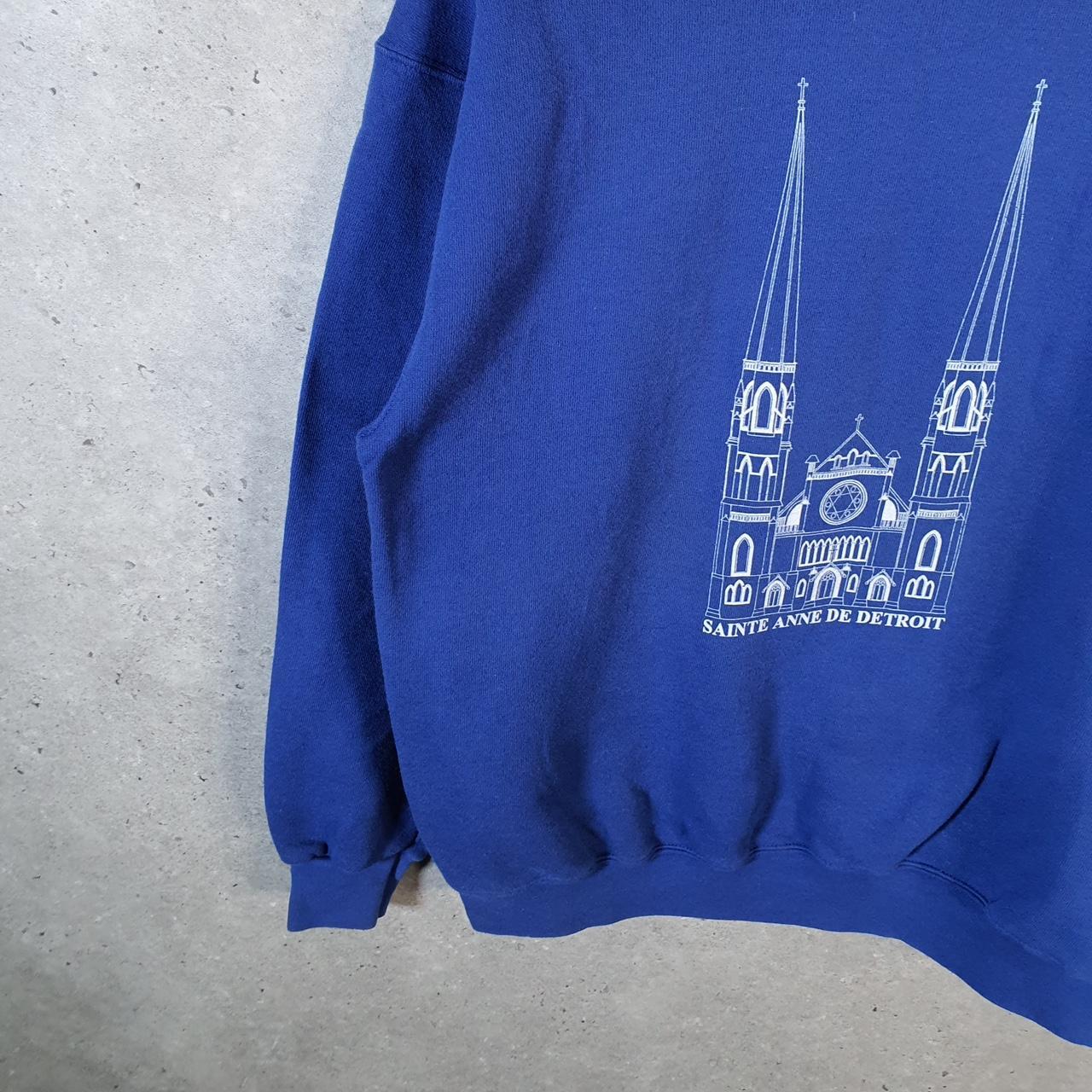 Vintage Lee Heavyweight Sweatshirt Men’s Medium Blue Sainte Anne De Detroit