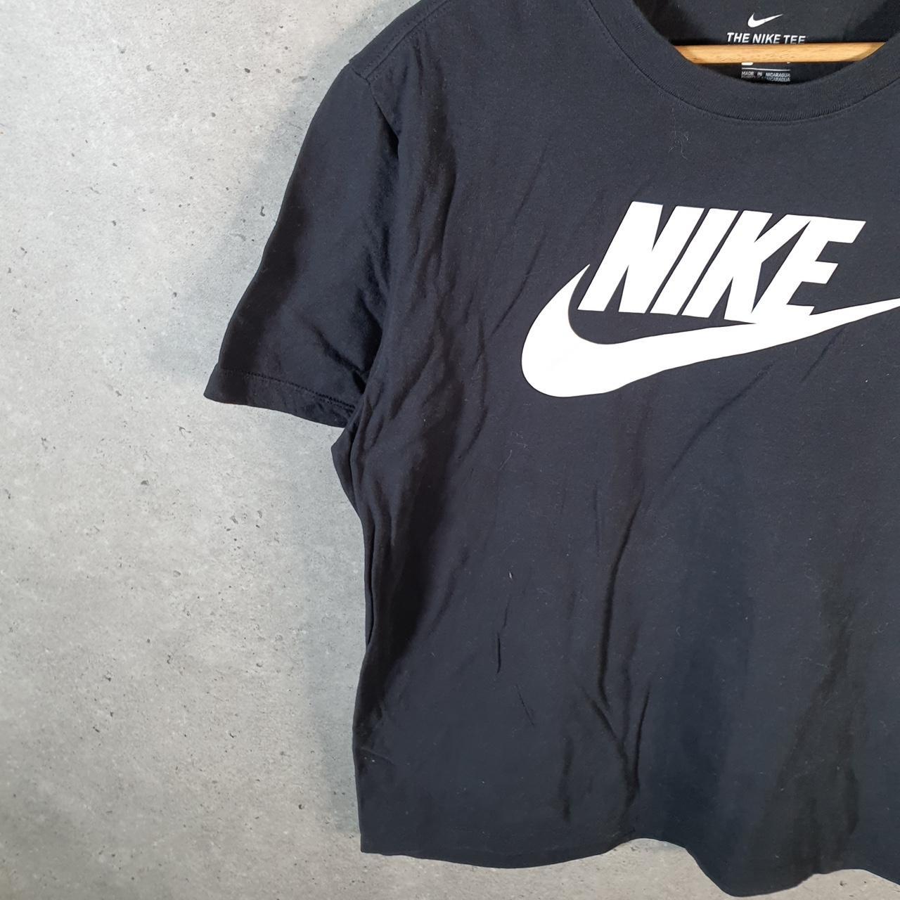 Vintage Nike Club Spellout T Shirt Men’s Large Black Logo Swoosh Athletic