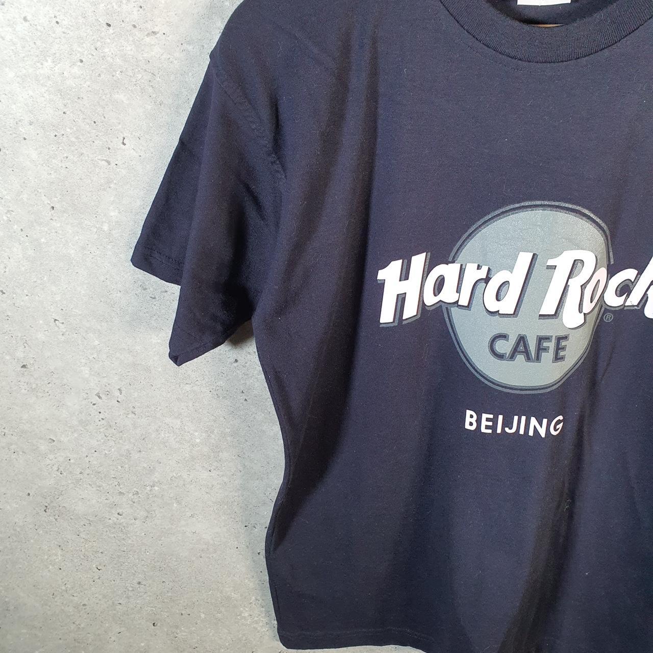 Vintage Hard Rock Cafe Beijing 90s USA Spellout T Shirt Men’s Medium Navy Blue