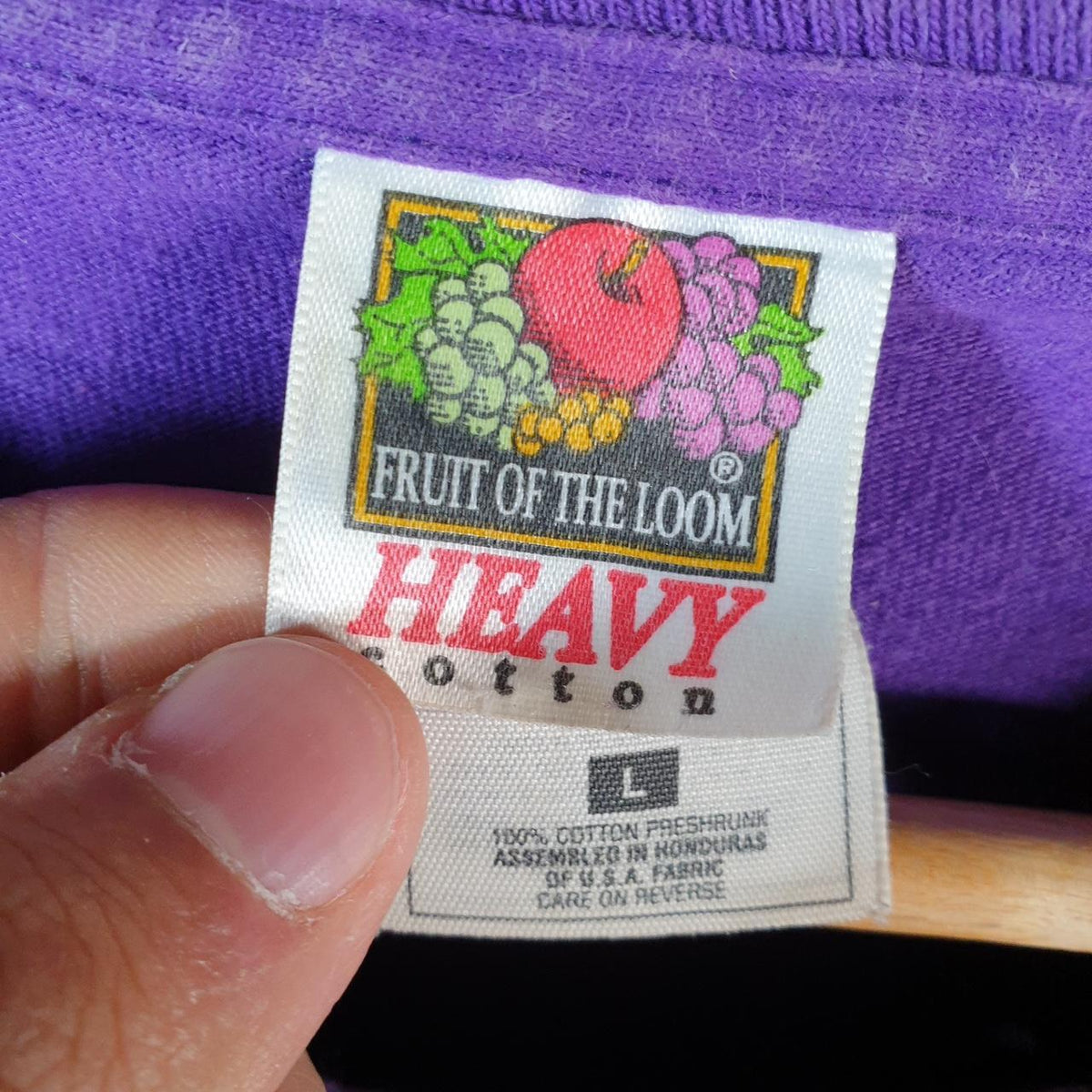 Vintage Fruit of the Loom Hawaii Graphic 90s Single Stitch T Shirt Men’s Large Purple C7907