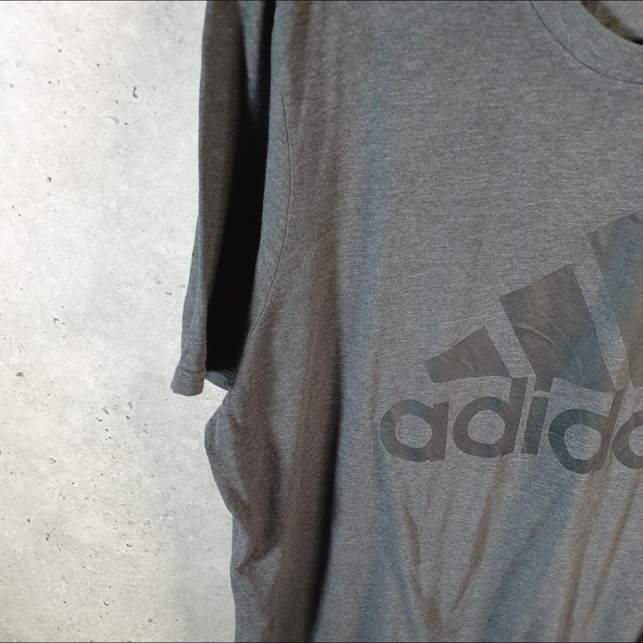 Vintage Adidas Amplifier T Shirt Men’s 2XL Grey Three Stripes Logo Athletic