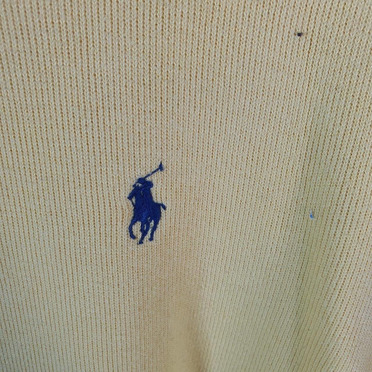 Vintage Ralph Lauren Polo 1/4 Zip Sweatshirt Men’s Medium Yellow Pullover Pony C8827