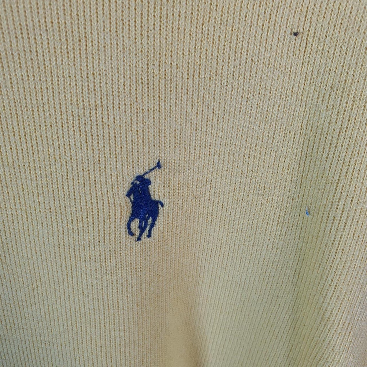 Vintage Ralph Lauren Polo 1/4 Zip Sweatshirt Men’s Medium Yellow Pullover Pony C8827