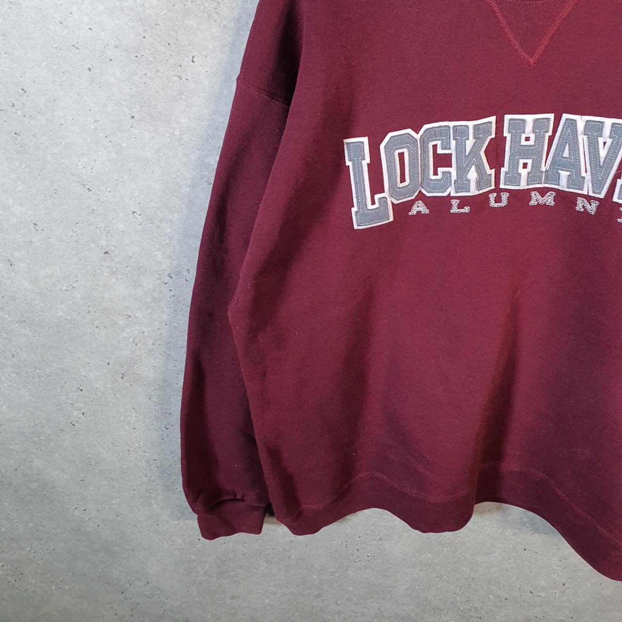 Vintage Russell Athletic Lockhaven Alumni Sweatshirt Men’s XL Burgundy Pullover Baggy