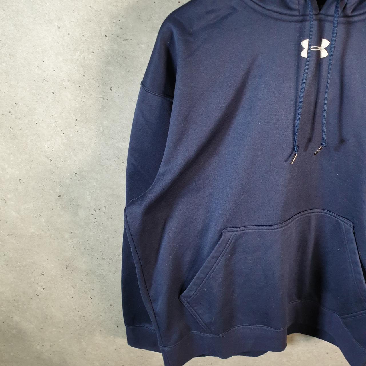 Vintage Under Armour Windbreaker Track Jacket Womens Large Navy Blue USA Pullover