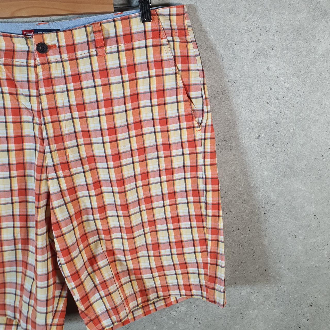 Vintage Chaps Ralph Lauren Polo Shorts Jorts Cargo Men’s W36 Checkered Black Baggy Cotton A4445