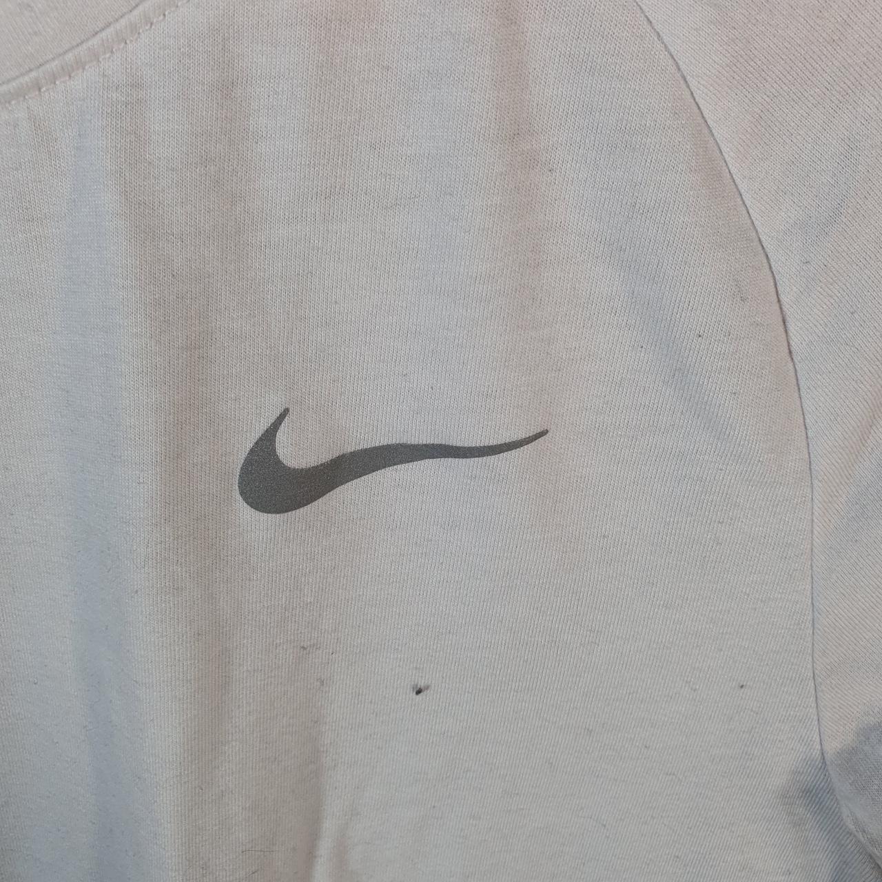 Vintage Nike Dri Fit Running T Shirt Shirt Men’s Medium White Logo Athletic C9751