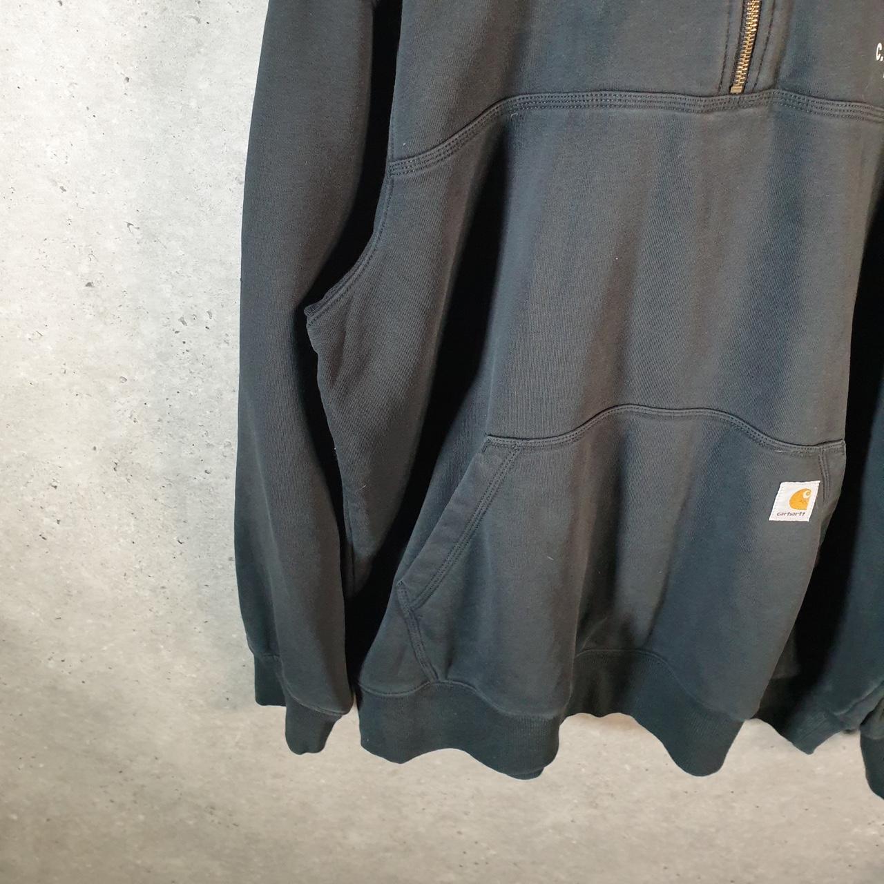 Vintage Carhartt Rain Defender Hoodie Men’s XL Black 1/4 Zip Pullover USA Original Fit