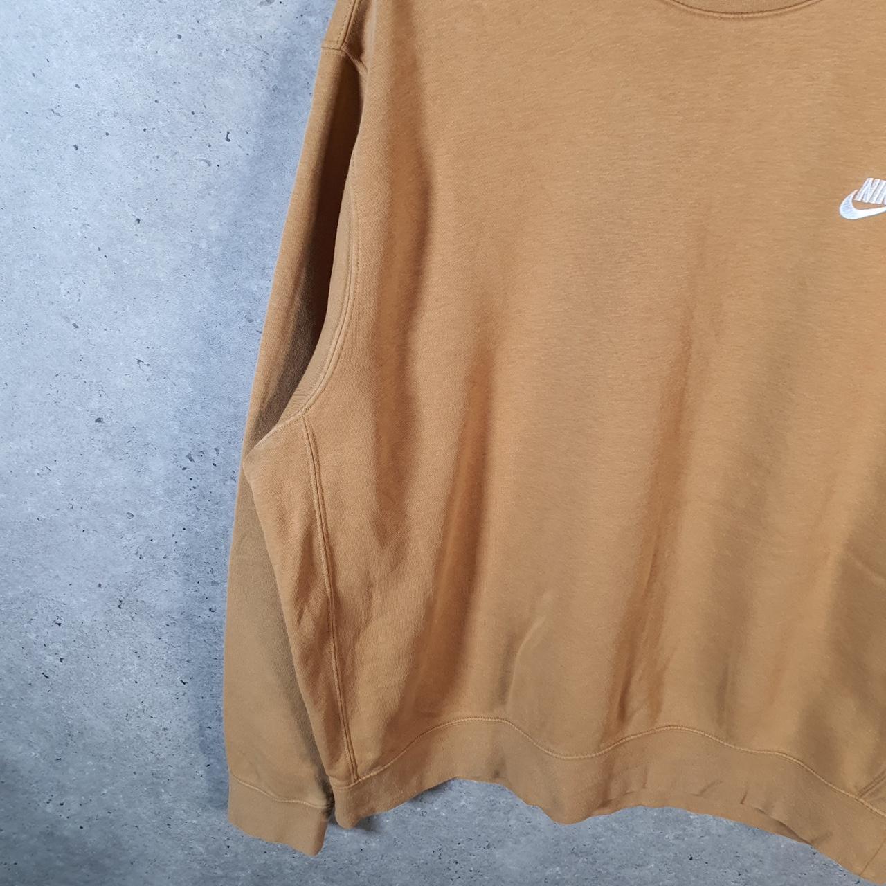 Vintage Nike Club Embroidered Sweatshirt Men’s Large Orange Swoosh Y2K Pullover Logo