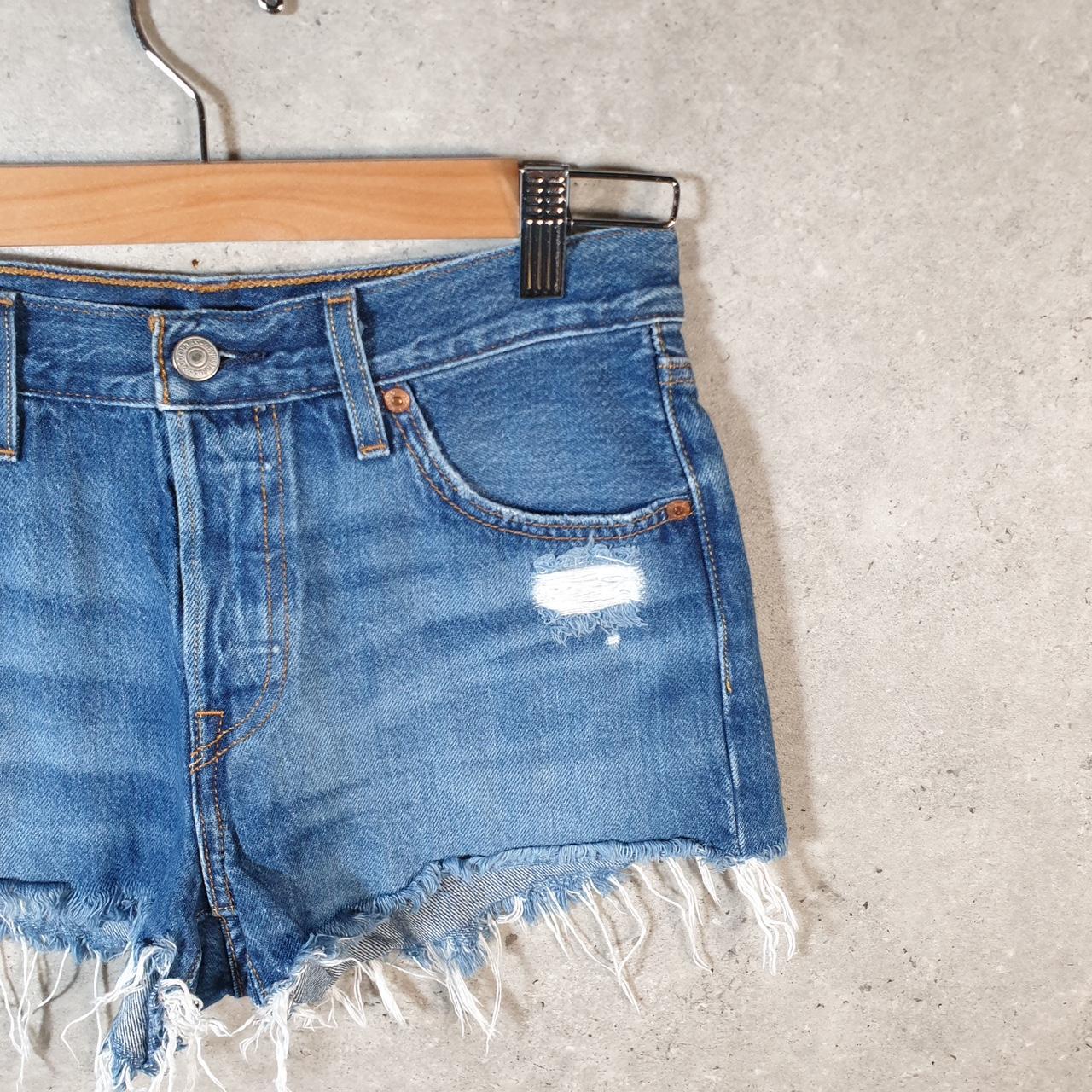 Vintage Levi’s 501 Baggy Shorts Jorts Cargo Womens W25 Blue Relaxed Denim