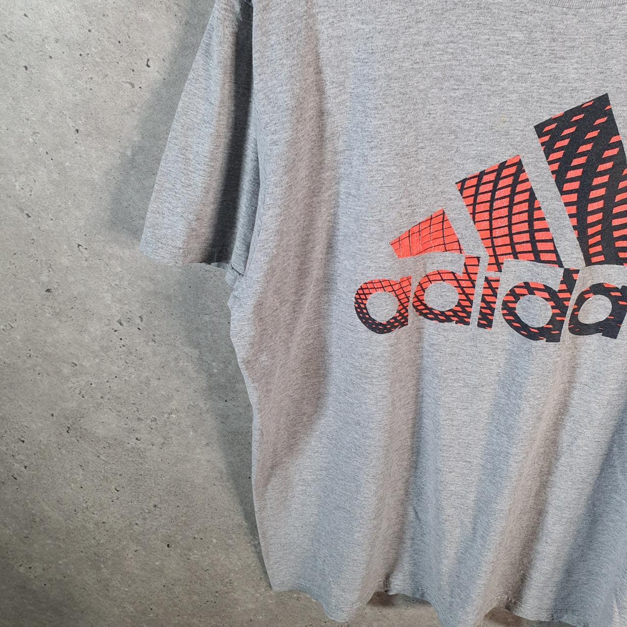 Vintage Adidas Go To Tee T Shirt Men’s Large Grey Three Stripes Logo