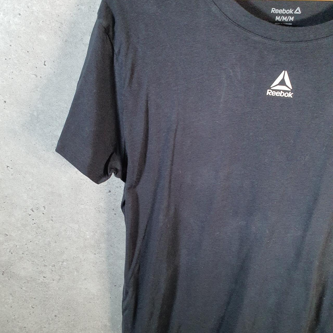 Vintage Reebok 90s Spellout T Shirt Womens Medium Black Logo Athletic