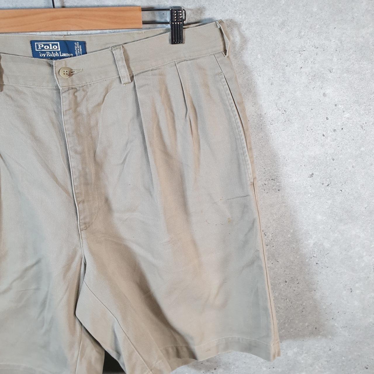 Vintage Ralph Lauren Polo Shorts Jorts Chino Cargo Men’s W36 Brown Baggy Cotton A4374