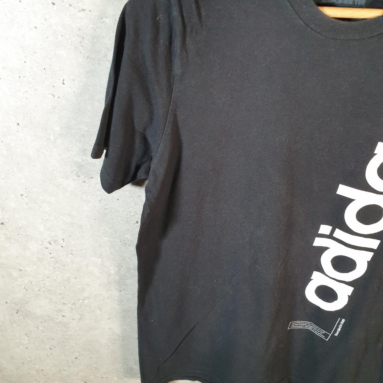 Vintage Adidas Amplifier T Shirt Men’s Small Black Three Stripes Logo Athletic