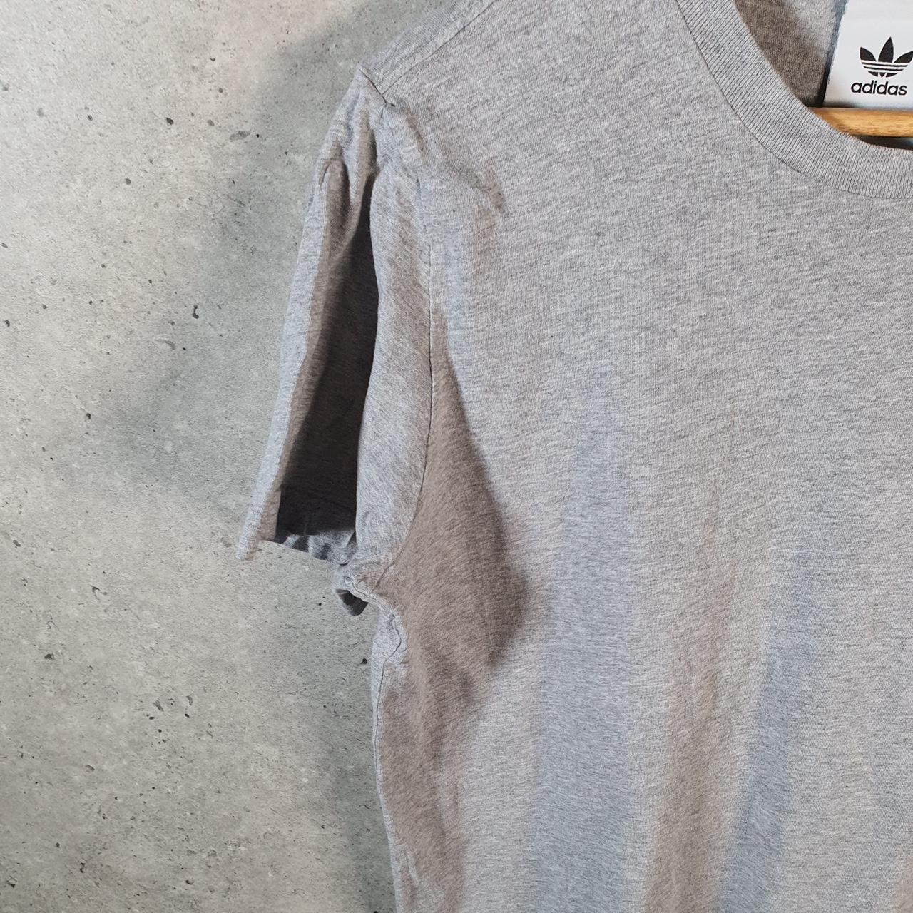 Vintage Adidas Trefoil Retro T Shirt Men’s Small Grey Three Stripes Logo