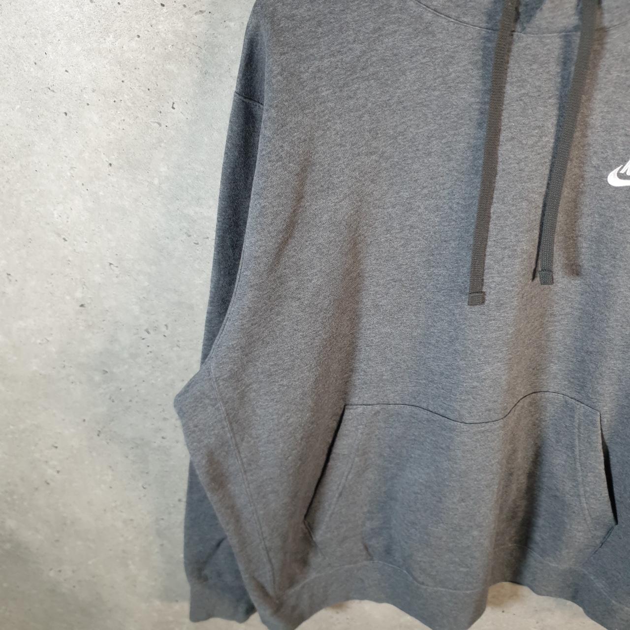 Vintage Nike Club Embroidered Hoodie Men’s XL Grey Swoosh Y2K Pullover