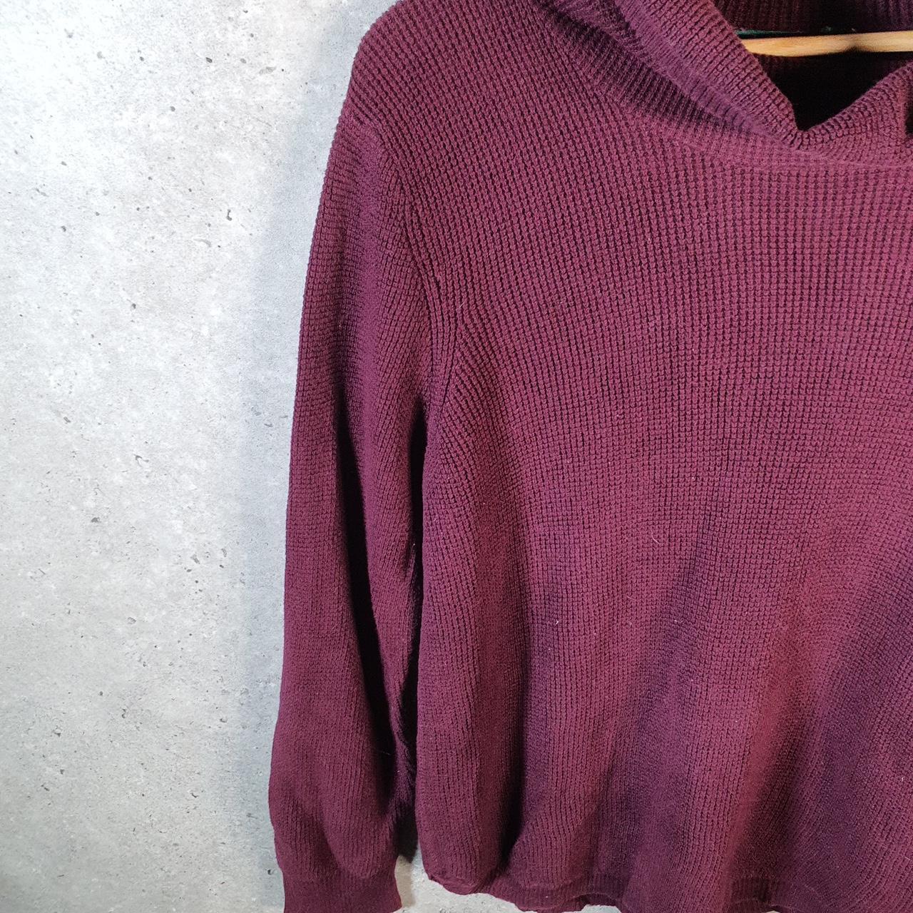 Vintage Ralph Lauren Polo Knit Sweater Womens XL Burgundy Cotton Pullover