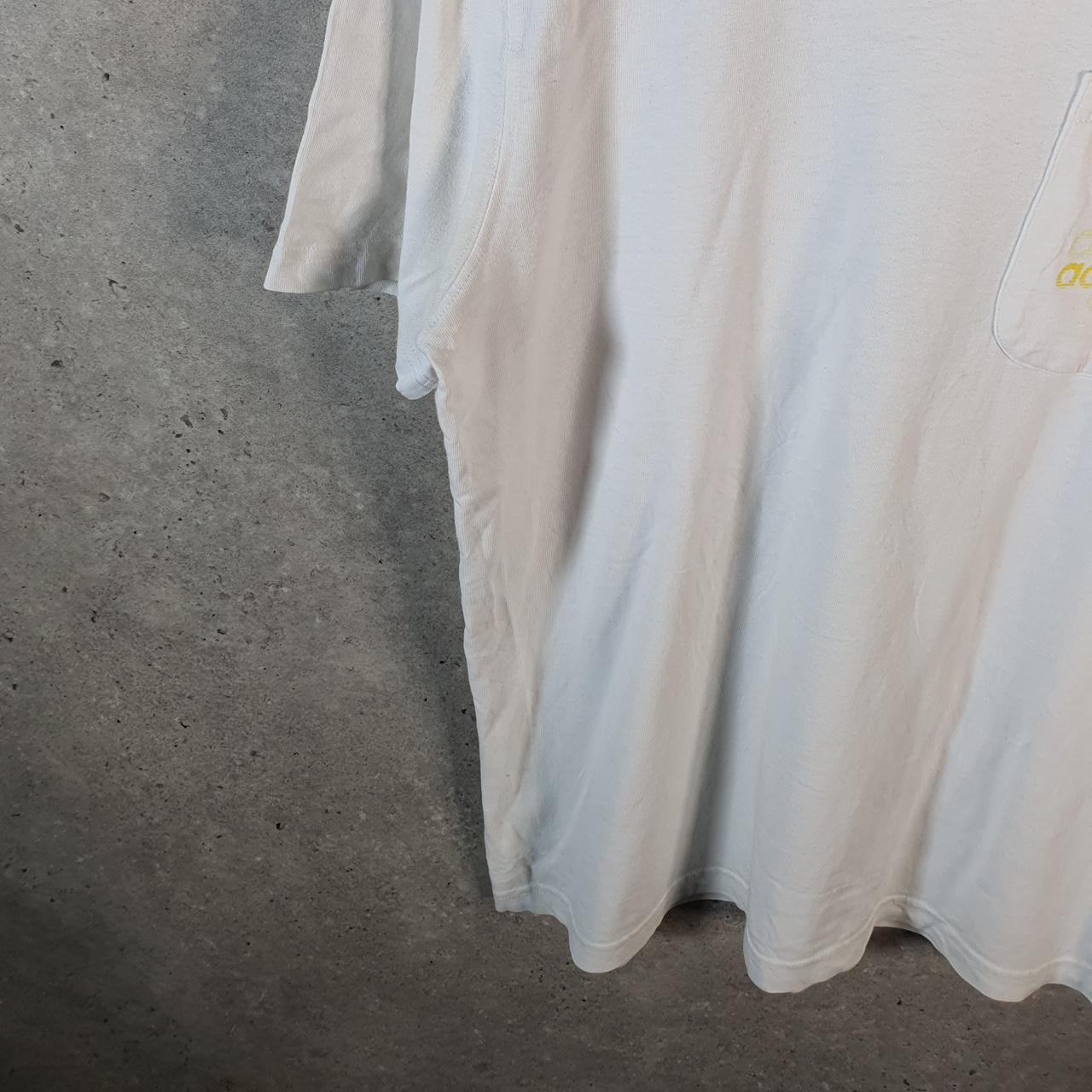 Vintage Adidas Trefoil Retro T Shirt Men’s Medium White Three Stripes Logo