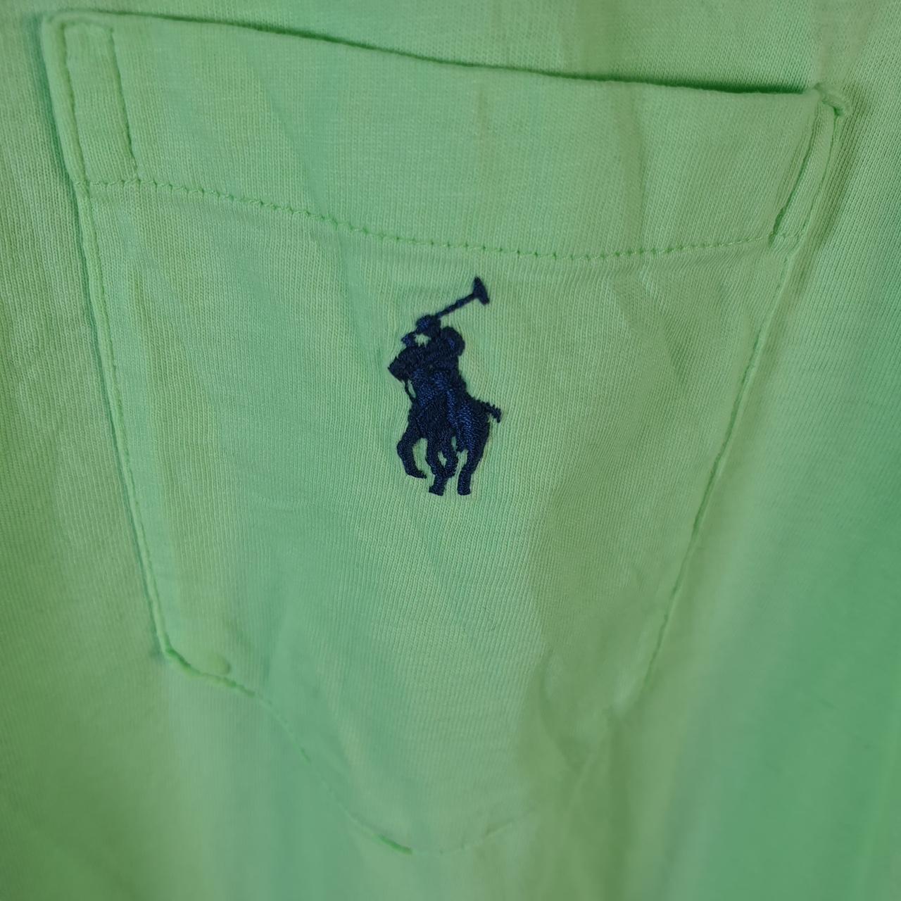 Vintage Ralph Lauren Polo T Shirt Mens Large Green Embroidered Classic Fit Pony C9052
