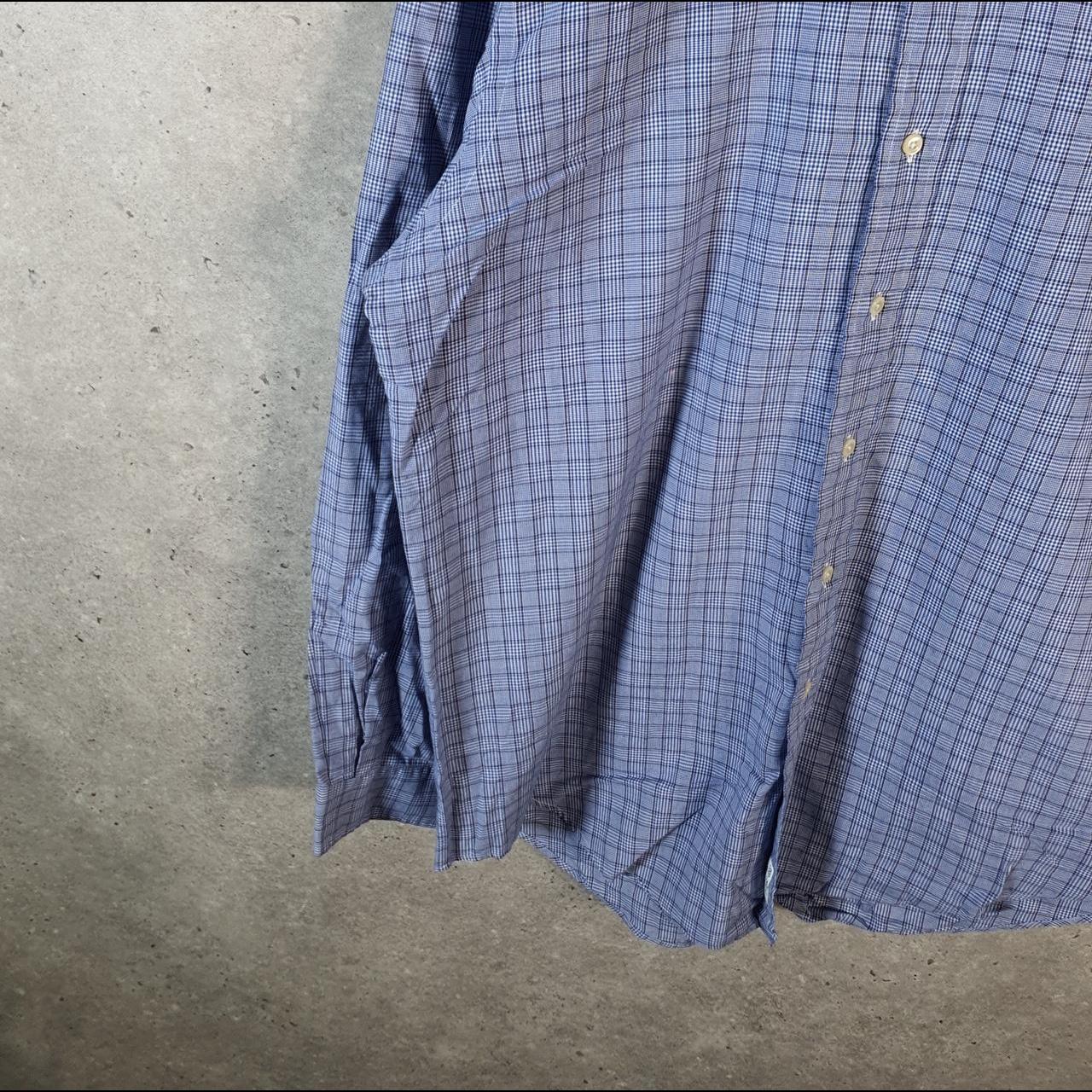 Vintage Ralph Lauren Button Down Shirt Men’s Large Blue Checkered Yarmouth Pony