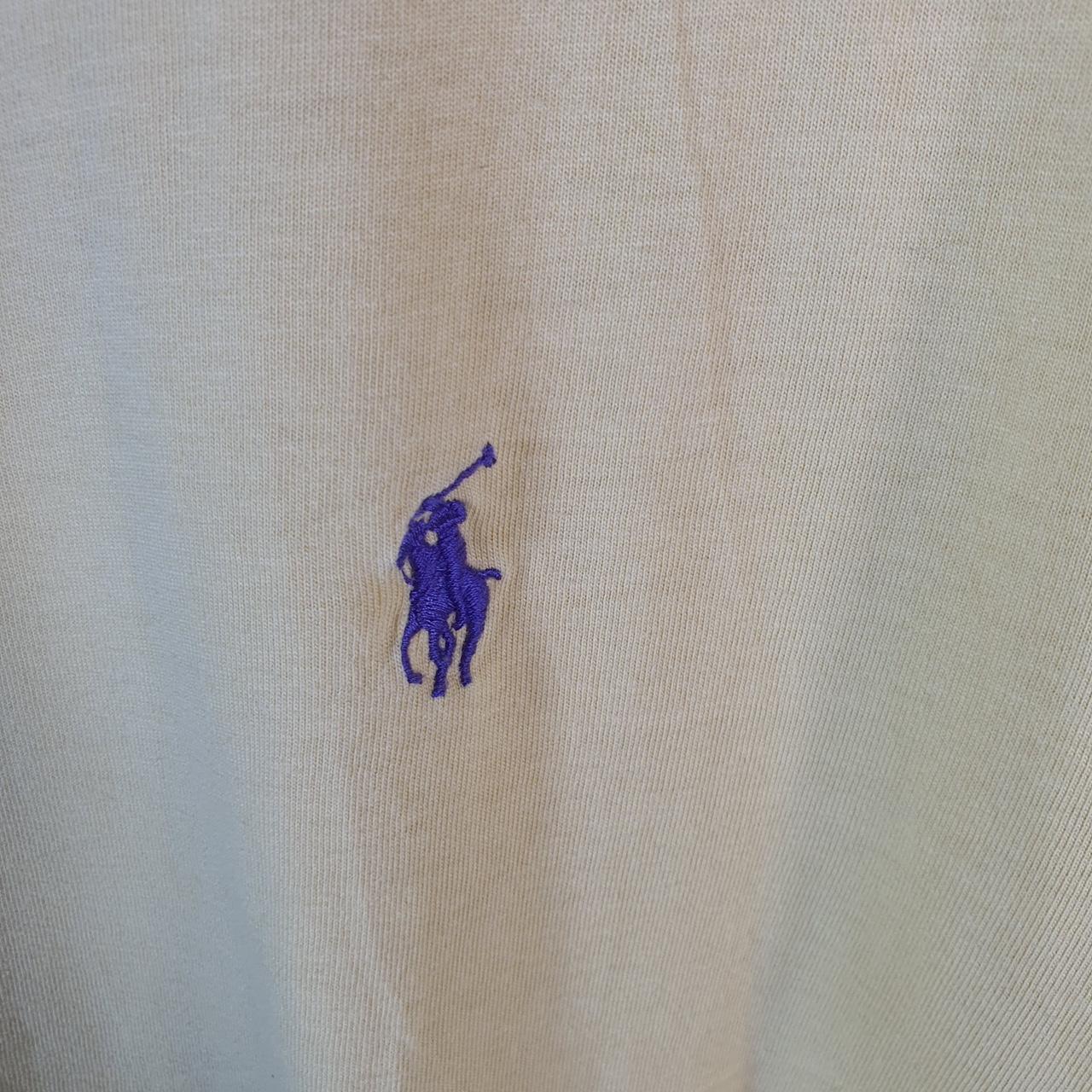 Vintage Ralph Lauren Polo Sport T Shirt Men’s Small Yellow Classic Fit Embroidered Pony C8718