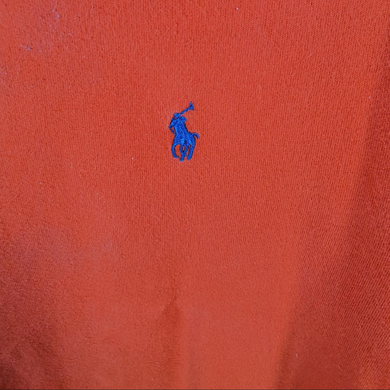 Vintage Ralph Lauren Polo T Shirt Womens XL Orange Embroidered Pony Custom Fit C9085