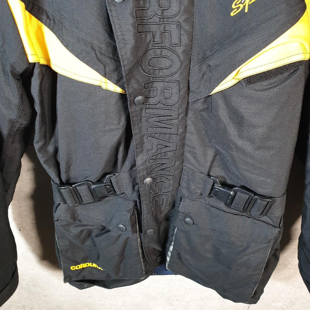 Vintage Spada Motorcycle Jacket Mens Small Black Armoured Padded Shoulder Elbows