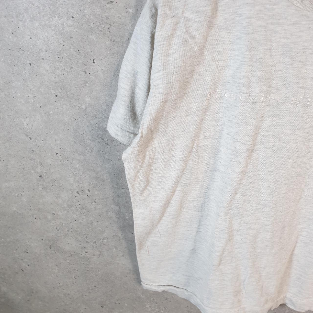 Vintage Calvin Klein Spellout T Shirt Men’s Small Grey Casual Sports