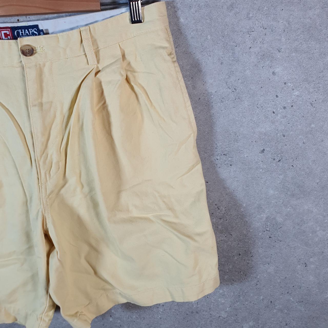 Vintage Chaps Ralph Lauren Polo Shorts Jorts Cargo Men’s W34 Yellow Baggy Cotton A4317