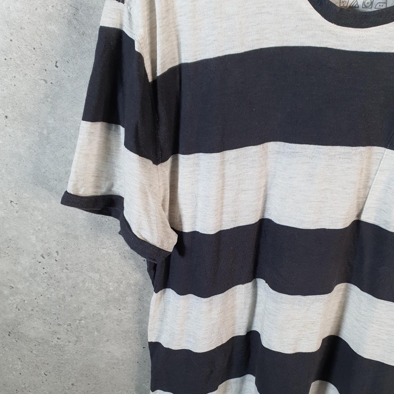 Vintage Calvin Klein Graphic Blank T Shirt Men’s Large Striped Casual Sports