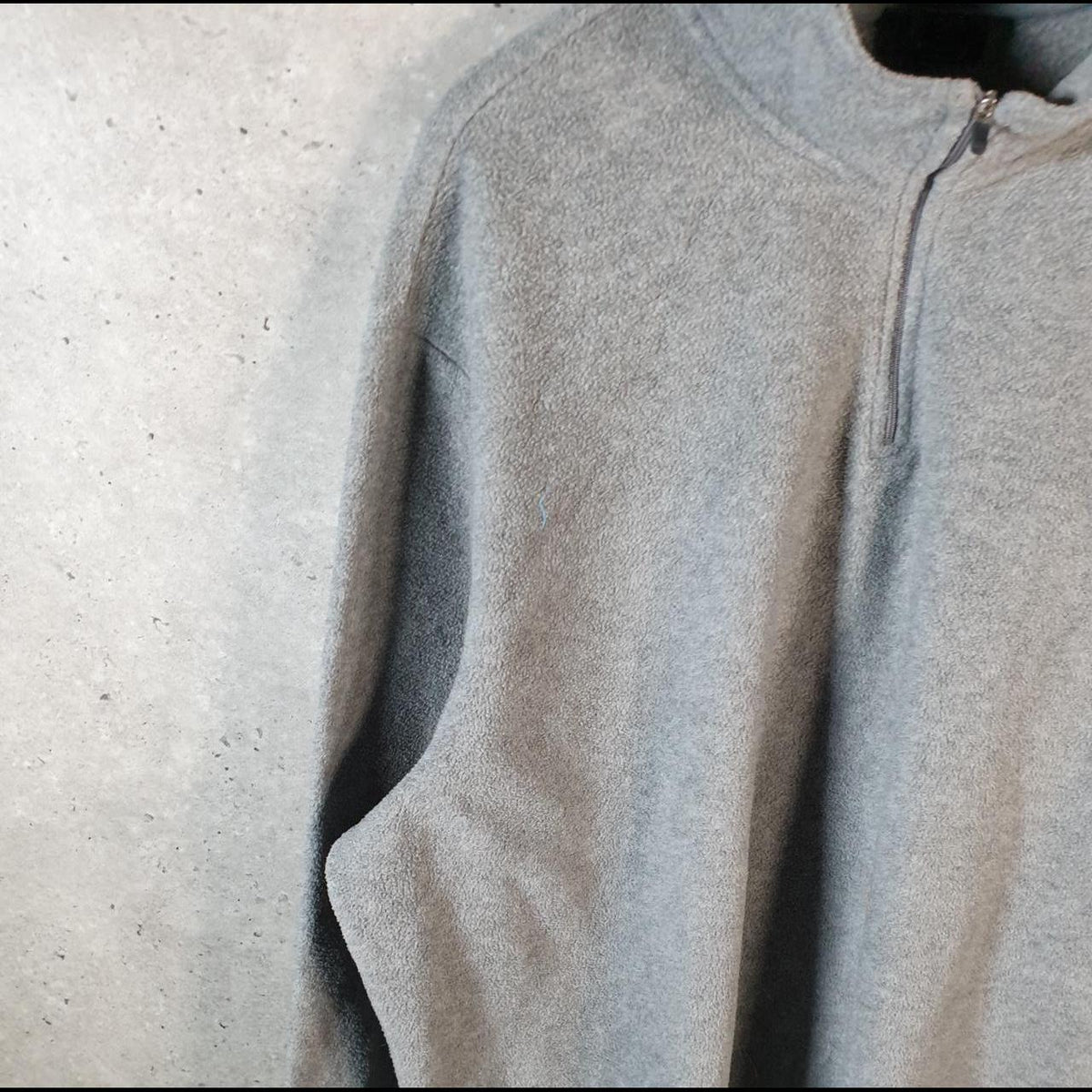 Vintage Starter Fleece Sweatshirt Jacket Mens 3XL Grey 1/4 Zip Embroidered Logo