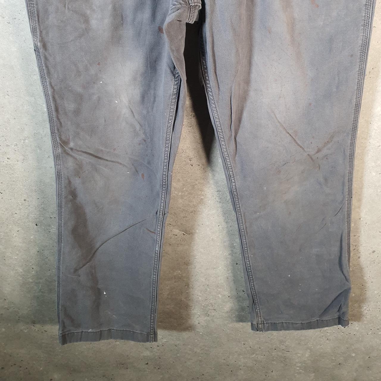 Vintage Carhartt Carpenter Trousers Mens W32 L30 Grey Relaxed Fit Workwear Thrashed