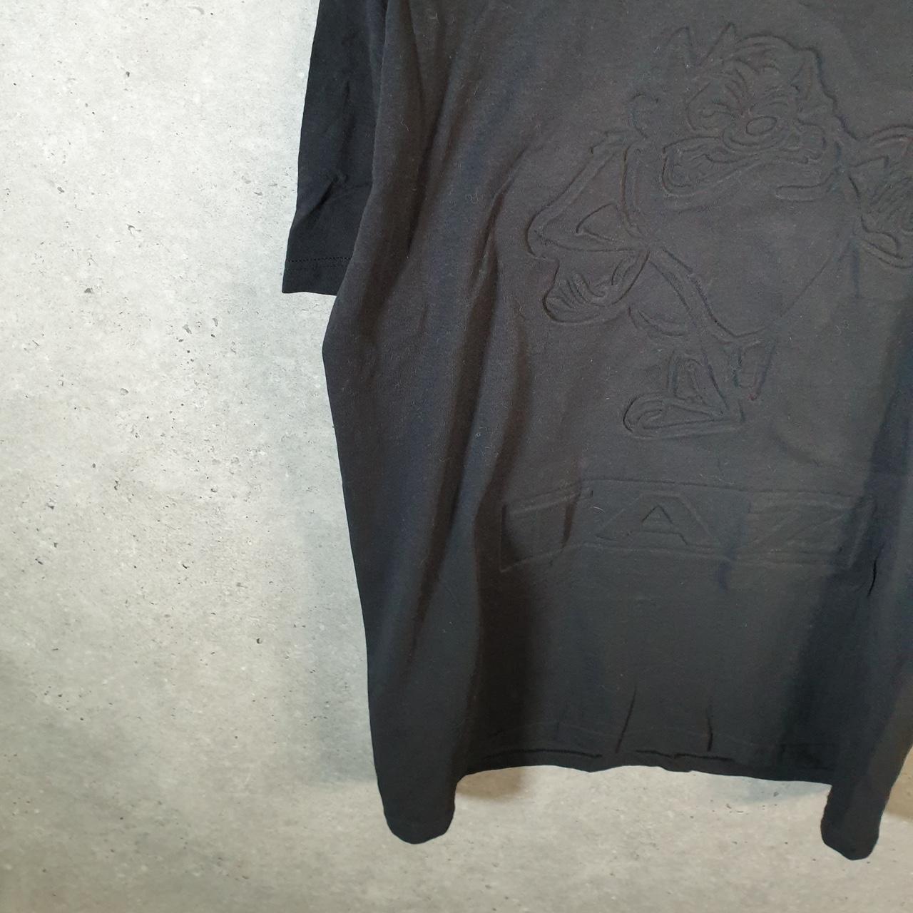 Vintage Looney Tunes Tasmanian Devil Embossed 90s T Shirt Men’s M Black Graphic