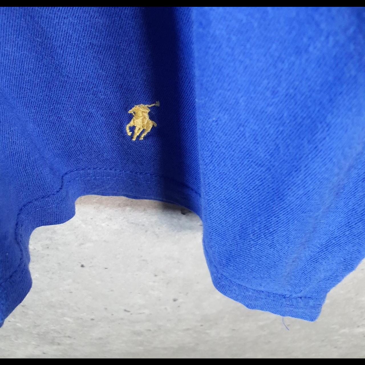 Vintage Ralph Lauren Polo T Shirt Men’s Large Blue Embroidered Pony Classic Fit C9138